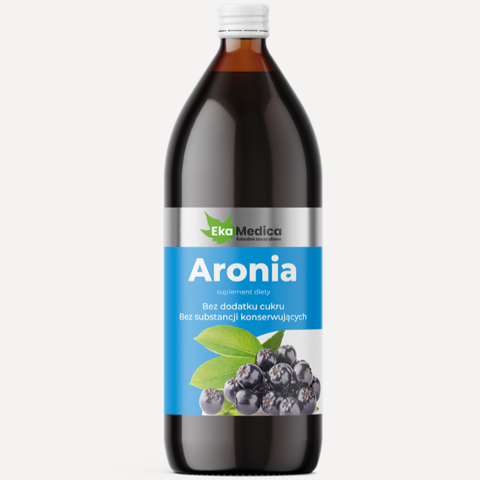 EKAMEDICA 100% NATURAL CHOKEBERRY JUICE 1000ml 1L  ARONIA