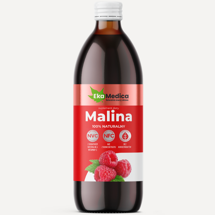 RASPBERRY JUICE 100% 500 ML NOT FROM CONCENTRATE GLASS BOTTLE